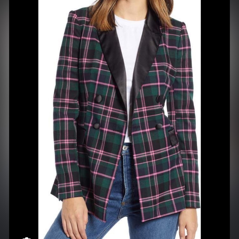 Circolo 1901 Plaid Double Breasted Blazer